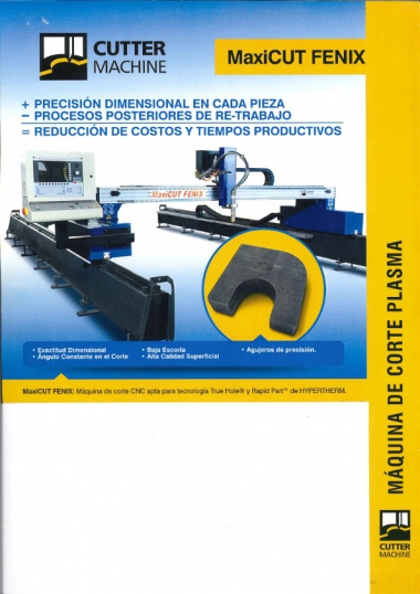 Máquina de corte PLASMA - Maxi CUT FENIX alta definición.